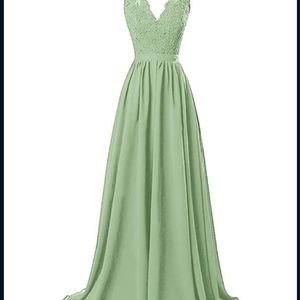 Sage green bridesmaid dress